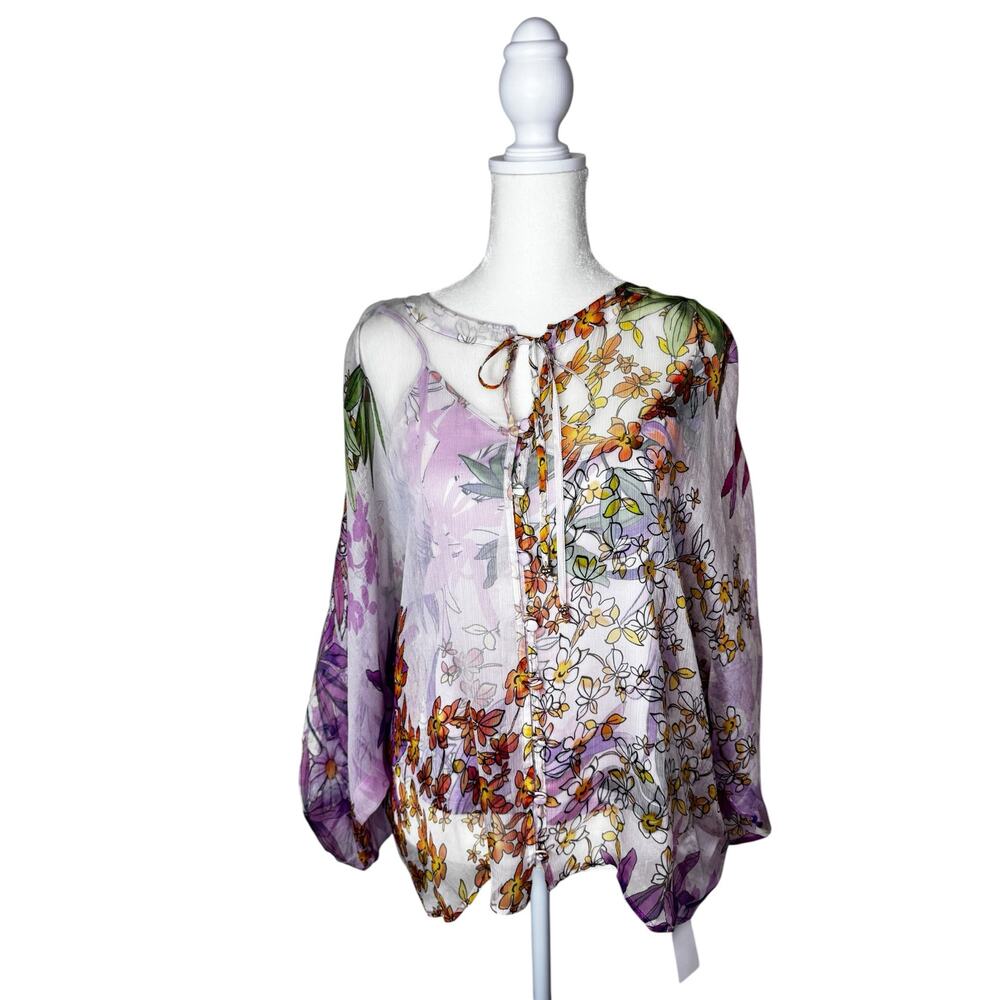 JOHNNY WAS Harlyn Button Front Blouse Dallia Size Small NWT - Picture 2 of 9